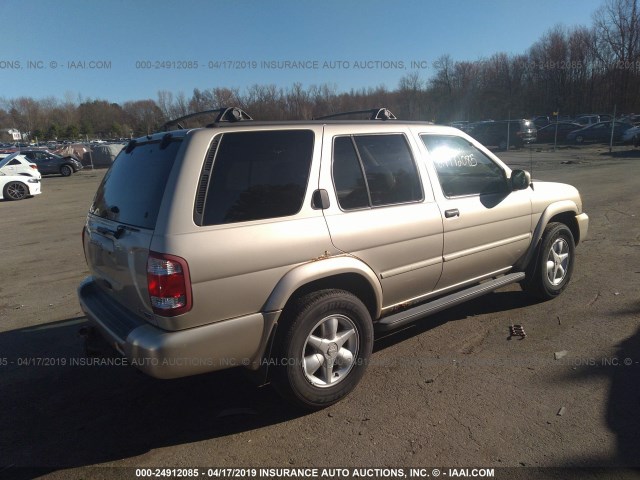 JN8DR09Y71W600288 - 2001 NISSAN PATHFINDER LE/SE/XE BEIGE photo 4