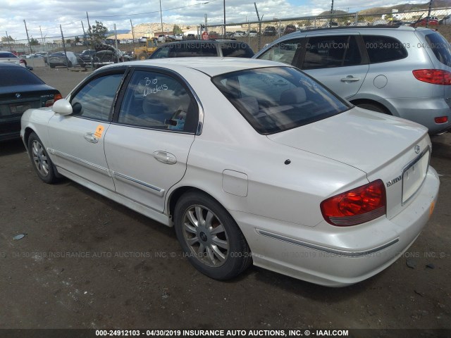 KMHWF35H94A020364 - 2004 HYUNDAI SONATA GLS/LX WHITE photo 3