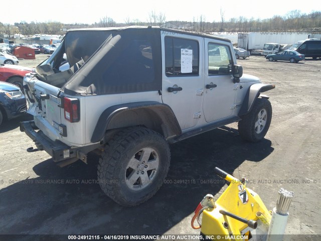 1J4GA59167L163520 - 2007 JEEP WRANGLER SAHARA SILVER photo 4