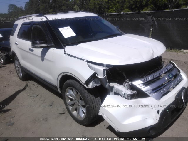 1FM5K8D81DGA97040 - 2013 FORD EXPLORER XLT WHITE photo 1