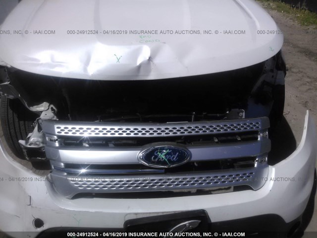 1FM5K8D81DGA97040 - 2013 FORD EXPLORER XLT WHITE photo 6