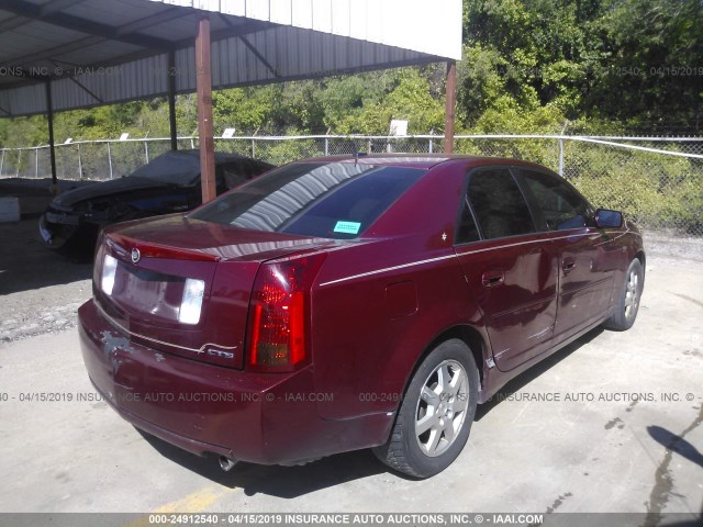 1G6DP577470167391 - 2007 CADILLAC CTS HI FEATURE V6 RED photo 4