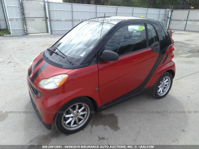 WMEEJ31X89K274744 - 2009 SMART FORTWO PURE/PASSION RED photo 2