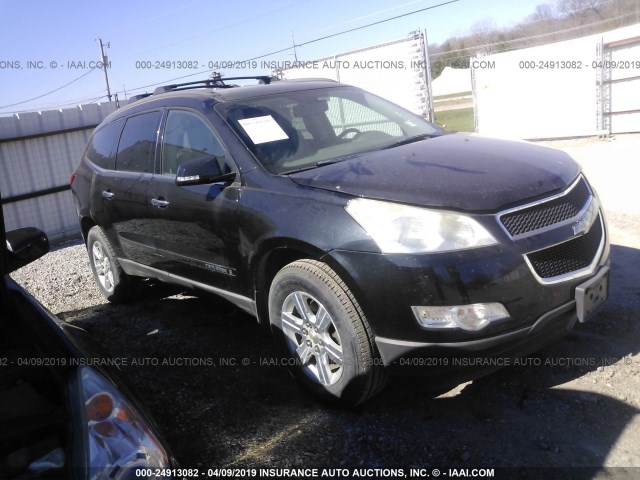 1GNER23D49S147131 - 2009 CHEVROLET TRAVERSE LT BLACK photo 1