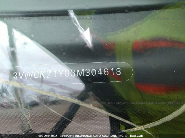 3VWCK21Y83M304618 - 2003 VOLKSWAGEN NEW BEETLE GLS 蓝色 照片 9