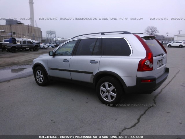 YV1CZ59H041050402 - 2004 VOLVO XC90 SILVER photo 3