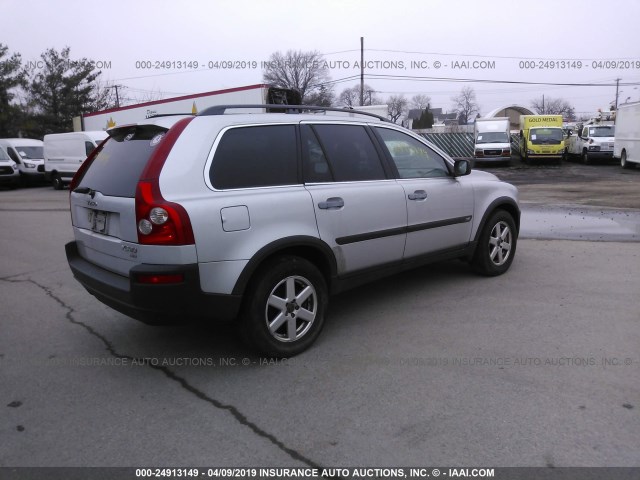 YV1CZ59H041050402 - 2004 VOLVO XC90 SILVER photo 4