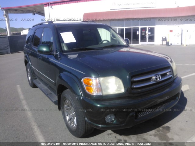 5TDZT38A34S205621 - 2004 TOYOTA SEQUOIA LIMITED GREEN photo 1