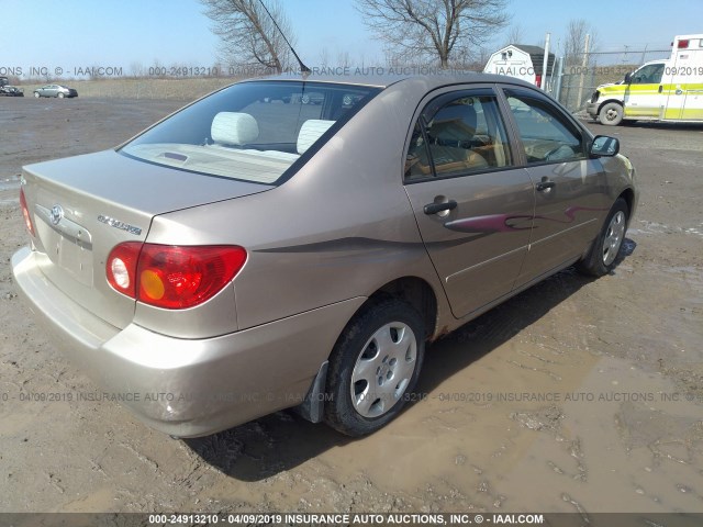 2T1BR32E54C831708 - 2004 TOYOTA COROLLA CE/LE/S TAN photo 4