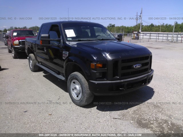 1FTWW31RX8EB00208 - 2008 FORD F350 SRW SUPER DUTY BLACK photo 1