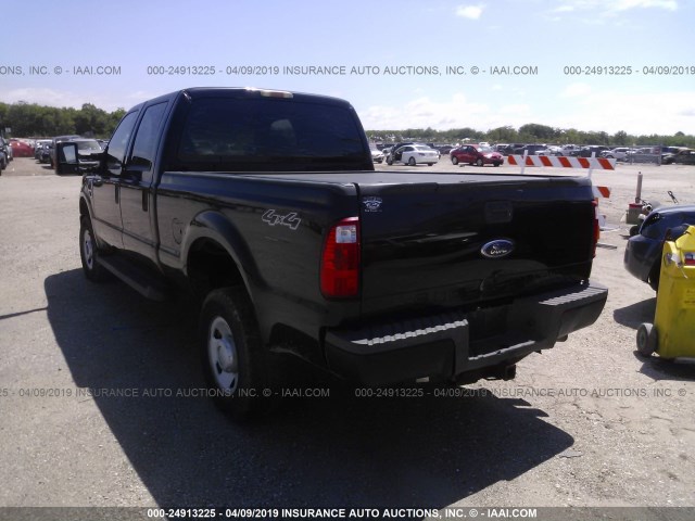 1FTWW31RX8EB00208 - 2008 FORD F350 SRW SUPER DUTY BLACK photo 3