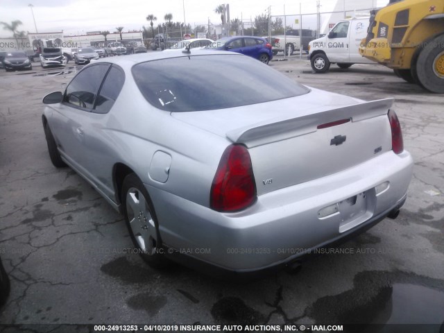 2G1WL15C979258164 - 2007 CHEVROLET MONTE CARLO SS ვერცხლისფერი ფოტო 3