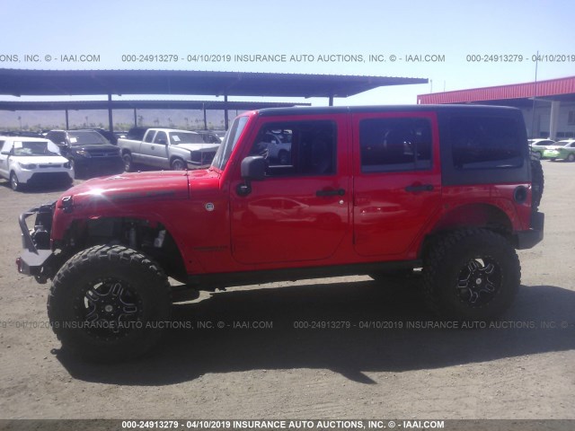 1C4BJWFG0DL660959 - 2013 JEEP WRANGLER UNLIMITE RUBICON RED photo 6