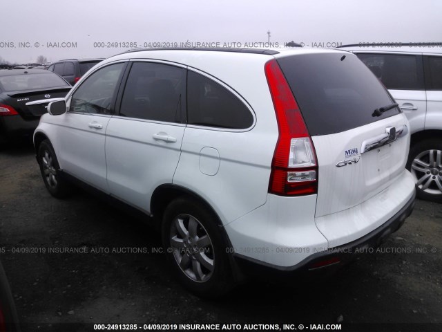 JHLRE48767C123105 - 2007 HONDA CR-V EXL WHITE photo 3