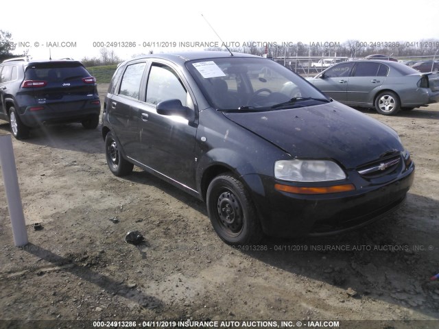 KL1TD66698B049155 - 2008 CHEVROLET AVEO LS BLACK photo 1