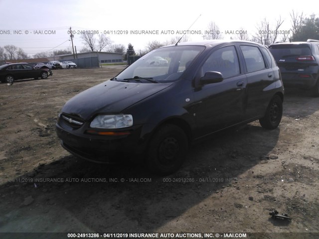 KL1TD66698B049155 - 2008 CHEVROLET AVEO LS BLACK photo 2