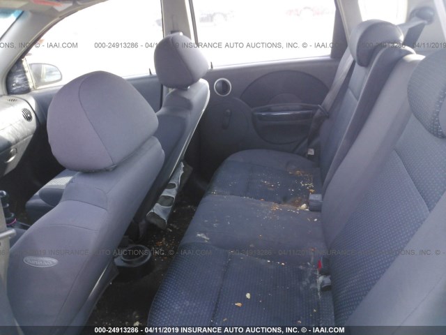 KL1TD66698B049155 - 2008 CHEVROLET AVEO LS BLACK photo 8