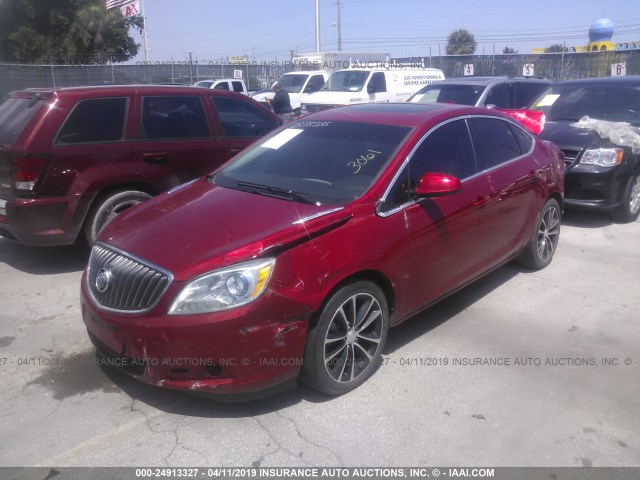 1G4PR5SK9H4107239 - 2017 BUICK VERANO SPORT TOURING RED photo 2