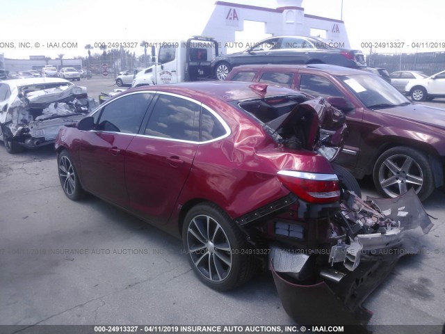 1G4PR5SK9H4107239 - 2017 BUICK VERANO SPORT TOURING RED photo 3