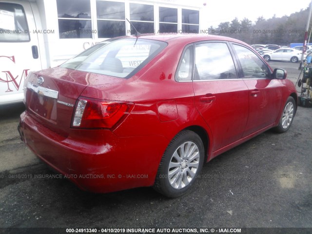 JF1GE61698H523431 - 2008 SUBARU IMPREZA 2.5I RED photo 4