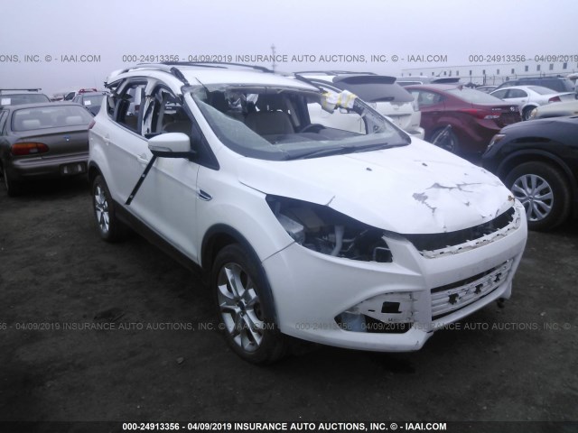 1FMCU0J94EUC57351 - 2014 FORD ESCAPE TITANIUM WHITE photo 1