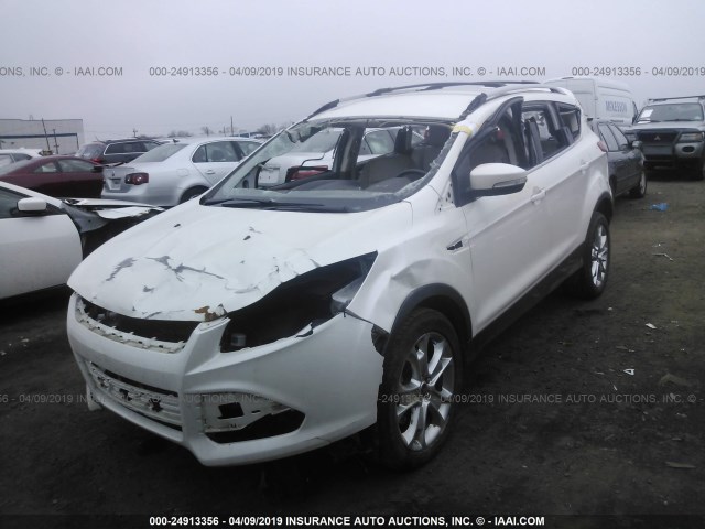 1FMCU0J94EUC57351 - 2014 FORD ESCAPE TITANIUM WHITE photo 2