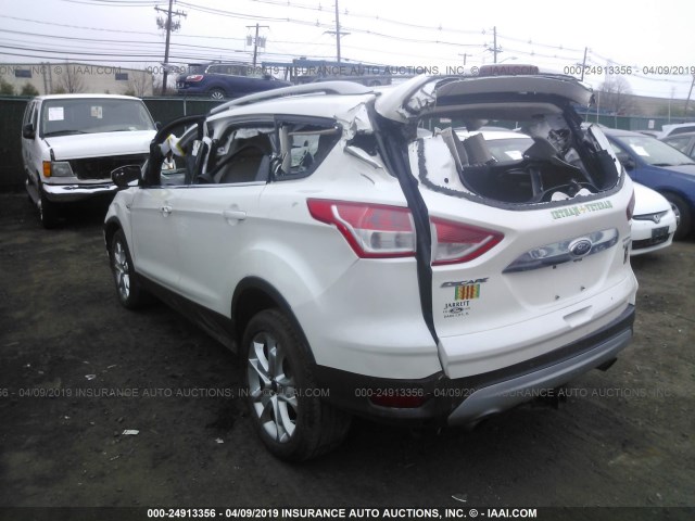 1FMCU0J94EUC57351 - 2014 FORD ESCAPE TITANIUM WHITE photo 3