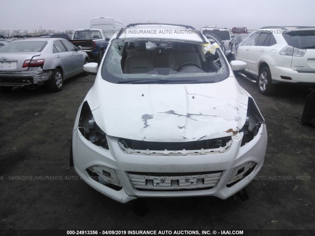 1FMCU0J94EUC57351 - 2014 FORD ESCAPE TITANIUM WHITE photo 6