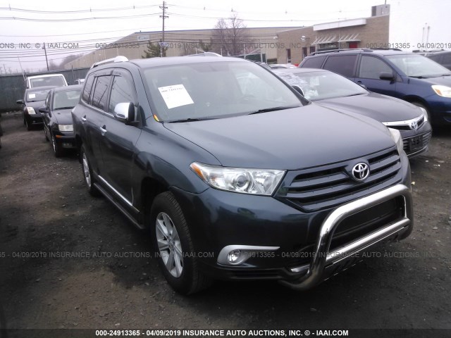 5TDZA3EH1DS038666 - 2013 TOYOTA HIGHLANDER PLUS Dark Blue photo 1