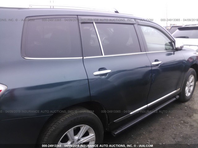 5TDZA3EH1DS038666 - 2013 TOYOTA HIGHLANDER PLUS Dark Blue photo 6