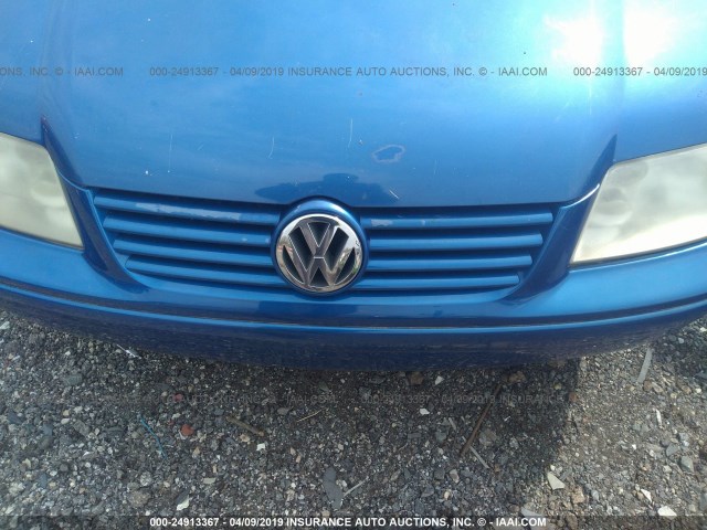 3VWSK69M11M104262 - 2001 VOLKSWAGEN JETTA GLS BLUE photo 6