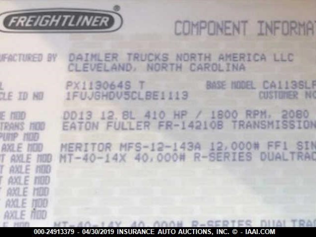 1FUJGHDV5CLBE1113 - 2012 FREIGHTLINER CASCADIA 113  Unknown photo 10