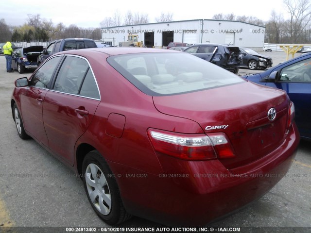 4T4BE46K79R050783 - 2009 TOYOTA CAMRY SE/LE/XLE RED photo 3
