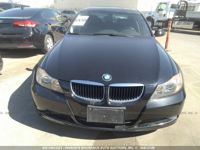 WBAVC53527FZ71555 - 2007 BMW 328 I SULEV BLACK photo 6