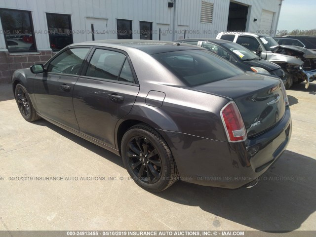 2C3CCAGT3EH331883 - 2014 CHRYSLER 300 GRAY photo 3