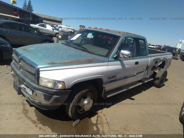 3B7MC33C6TM122069 - 1996 DODGE RAM 3500 BLUE photo 2