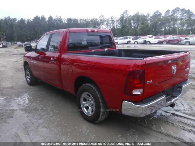 1C6RD7GP8CS109216 - 2012 DODGE RAM 1500 SLT RED photo 3