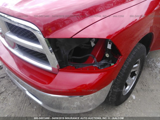 1C6RD7GP8CS109216 - 2012 DODGE RAM 1500 SLT RED photo 6