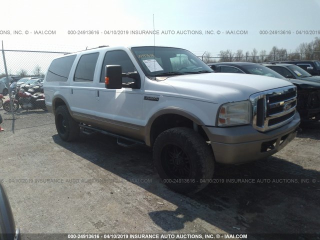 1FMSU45P55ED24206 - 2005 FORD EXCURSION EDDIE BAUER WHITE photo 1