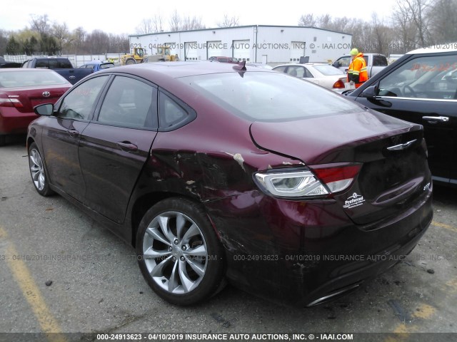 1C3CCCBB8FN739315 - 2015 CHRYSLER 200 S BURGUNDY photo 3