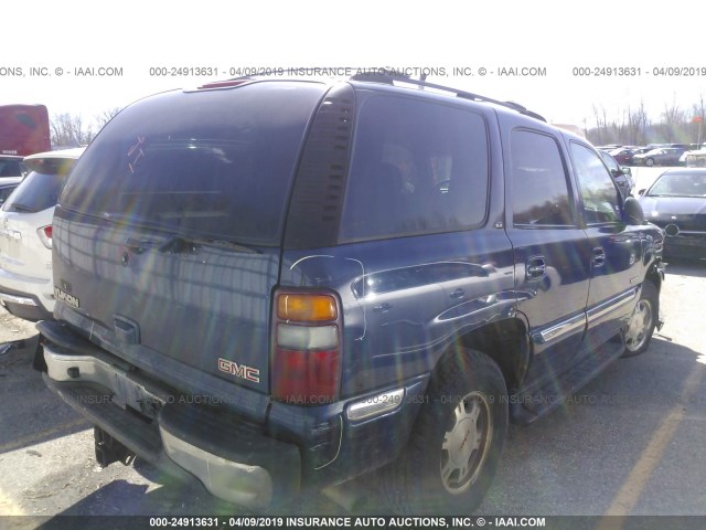 1GKEK13Z52J117137 - 2002 GMC YUKON BLUE photo 4