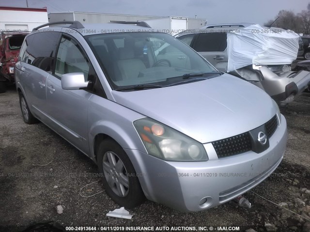 5N1BV28U54N300800 - 2004 NISSAN QUEST S/SE/SL SILVER photo 1