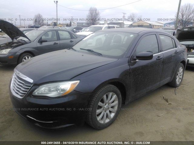 1C3CCBBBXCN226895 - 2012 CHRYSLER 200 TOURING Dark Blue photo 2