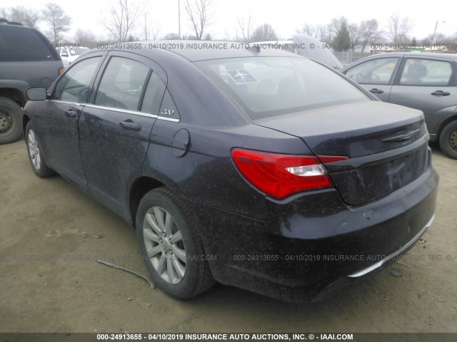 1C3CCBBBXCN226895 - 2012 CHRYSLER 200 TOURING Dark Blue photo 3