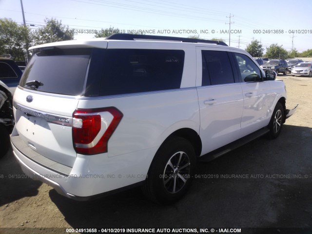 1FMJK1HT6KEA35954 - 2019 FORD EXPEDITION MAX XLT WHITE photo 4