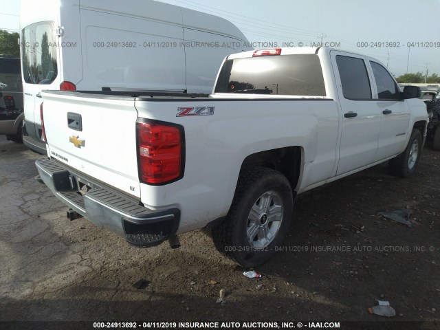 3GCUKREC5EG407737 - 2014 CHEVROLET SILVERADO K1500 LT WHITE photo 4