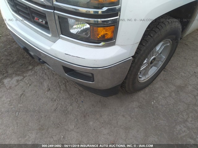 3GCUKREC5EG407737 - 2014 CHEVROLET SILVERADO K1500 LT WHITE photo 6