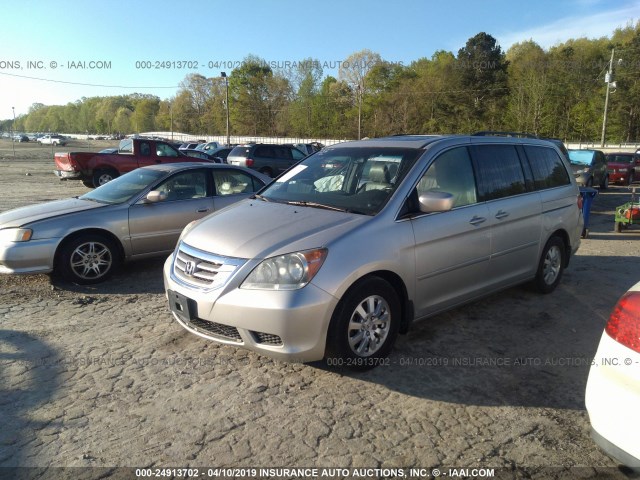 5FNRL38718B410286 - 2008 HONDA ODYSSEY EXL SILVER photo 2