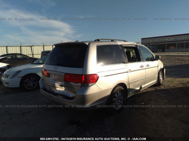 5FNRL38718B410286 - 2008 HONDA ODYSSEY EXL SILVER photo 4