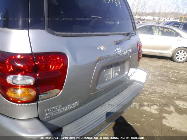 5TDBT48A74S210358 - 2004 TOYOTA SEQUOIA LIMITED GRAY photo 6